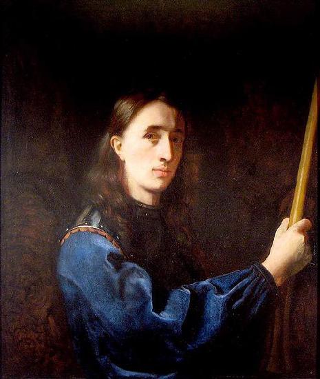 unknow artist Self-Portrait in a Blue Coat with Cuirass oil painting picture